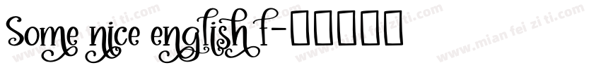 Some nice english f字体转换